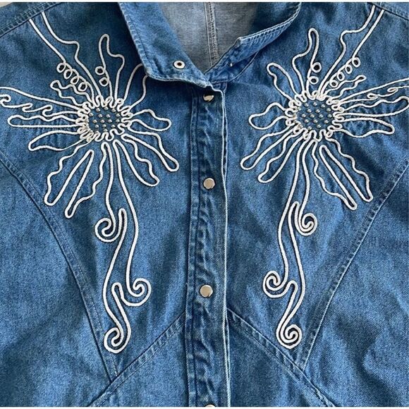 Vintage PADO Denim Embroidered Jacket XL - Picture 2 of 10